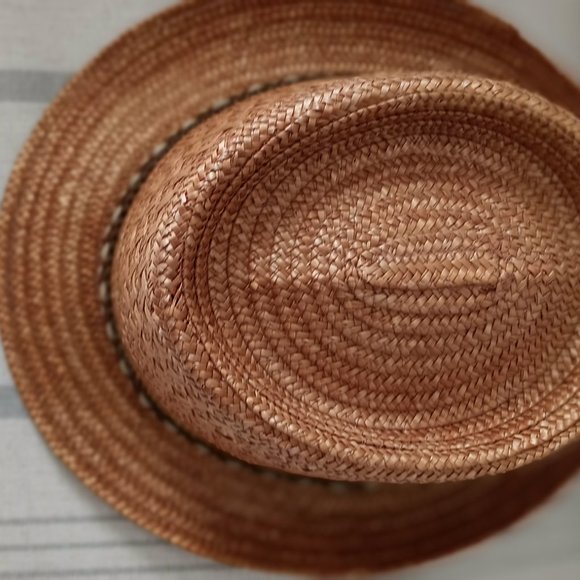 Trilby Straw Hat Vintage Size S/M EUC - Picture 2 of 11